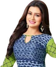 DRAVINAM Trends Women's Unstitched Sheesha Work Embroidered Printed Rayon Salwar Suit Dress Material with Nazmeen Embroidered Dupatta (Free Size)(Grey)