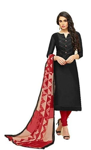 DRAVINAM Trends Women's Modal Cotton Unstitched Salwar Suit Dress Material with Printed Chiffon Dupatta