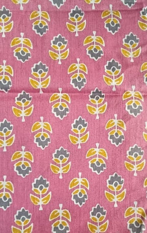 DRAVINAM Trends Women's Printed Embroidered and Hand Work Premium Cotton Jaipuri Unstitched Salwar Suit Dress Material with Mulmul Cotton Dupatta