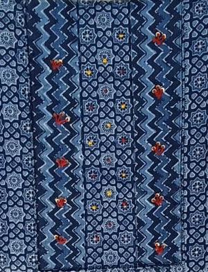 DRAVINAM Trends Women's Printed Embroidered and Hand Work Premium Cotton Jaipuri Unstitched Salwar Suit Dress Material with Mulmul Cotton Dupatta