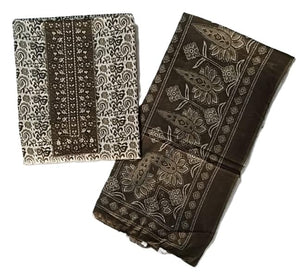 DRAVINAM Trends Women's Printed Embroidered and Hand Work Premium Cotton Jaipuri Unstitched Salwar Suit Dress Material with Mulmul Cotton Dupatta