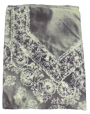 DRAVINAM Trends Women’s Cotton Unstitched Chikankari Suit Set with Dupatta & Bottom | Hand-Embroidered Lucknowi Dress Material | Premium Ethnic Wear for Women | Free Size (3-Piece)