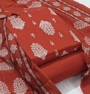 DRAVINAM Trends Discharge Prints Pure Soft Cotton Unstitched Salwar Suit Dress Material with Cotton Dupatta