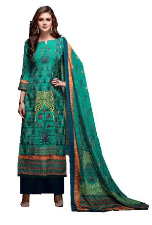 DRAVINAM Trends Women's Unstitched Pure Upada Silk embroidered Salwar Suit Dress Material with Chinon Dupatta (Free size_Grey)