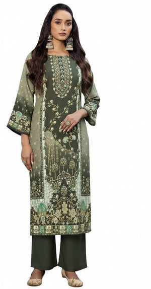 DRAVINAM Trends Women's Winter wear unstitched Printed Woollen Pashmina Salwar Suit Dress Material with Pashmina Printed Shawl Dupatta