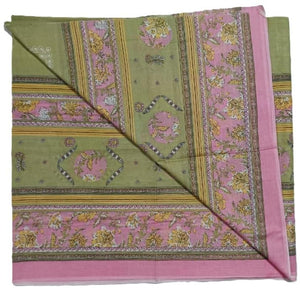 DRAVINAM Trends Jaipuri Sanganari Print Cambric Cotton Unstitched Salwar Suit Dress Material for Women with Mulmul Cotton Dupatta