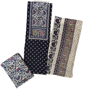 DRAVINAM Trends Women's Unstitched Rayon Batik Print Hand Work Dress Material Salwar Suit Set with Printed Cotton Dupatta