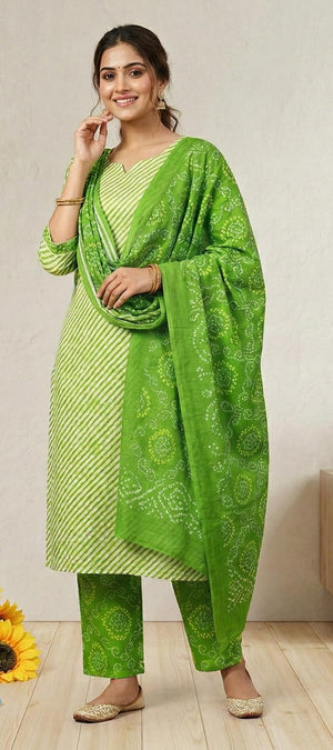 DRAVINAM Trends Hand Block Print Jaipuri Cambric Unstitched Cotton Suit Dress Material for Women with Mulmul Cotton Hand Printed Dupatta