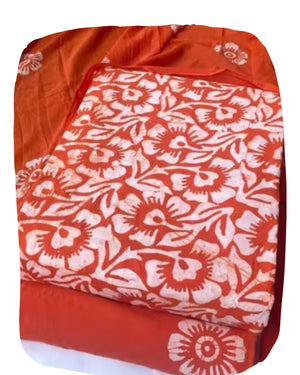 DRAVINAM Trends Unstitched Jaipuri Handmade Wax Batik Print Soft Cotton Dress Material with Dupatta