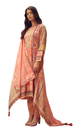 DRAVINAM Trends Women's Viscous Pashmina Digital Printed Fancy Embroidered Salwar Suit Dress Material with Pure Woolen Showl Digital Printed Dupatta