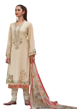 DRAVINAM Trends Women's Viscous Pashmina Digital Printed Fancy Embroidered Salwar Suit Dress Fabric with Pure Woolen Showl Digital Printed Dupatta