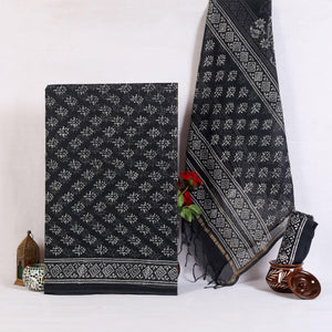 DRAVINAM Trends Jaipuri Hand Block Print Pure Kota Doriya Unstitched Suit Dress Material with Kota Doriya Hand Printed Dupatta