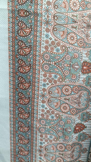 DRAVINAM Trends Women's Winter Wear Unstitched Warm Digital Printed Kani Kashmiri Toosh Pashmina Wool Salwar Suit Dress Material with Digital Printed Toosh Pashmina Shawl