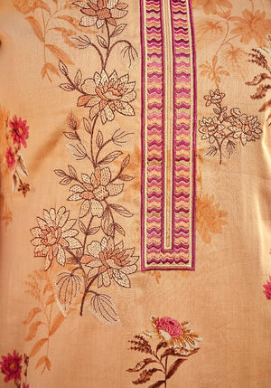 DRAVINAM Trends Jam Cotton Suit Embroidered Dress Material Salwar Suit with Unstitched Bottoms and Cotton Dupatta