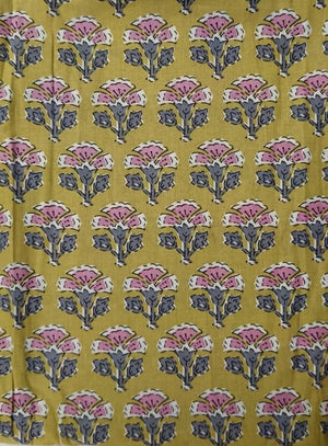DRAVINAM Trends Jaipuri Sanganari Print Cambric Cotton Unstitched Salwar Suit Dress Material for Women with Mulmul Cotton Dupatta