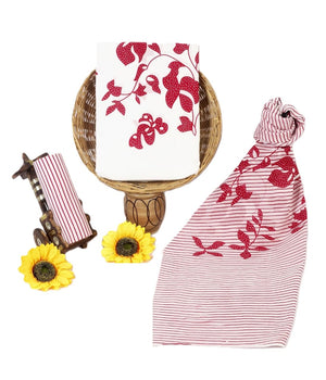 DRAVINAM Trends Hand Block Print Jaipuri Cambric Unstitched Cotton Suit Dress Material for Women with Mulmul Cotton Hand Printed Dupatta