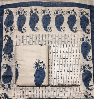 DRAVINAM Trends Jaipuri Print Cambric Cotton Unstitched Salwar Suit Dress Material for Women with Mulmul Cotton Dupatta