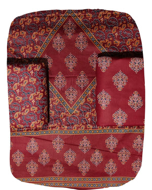 DRAVINAM Trends Jaipuri Print Cambric Cotton Unstitched Salwar Suit Dress Material for Women with Mulmul Cotton Dupatta
