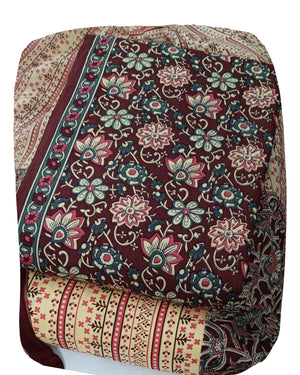 DRAVINAM Trends Jaipuri Print Cambric Cotton Unstitched Salwar Suit Dress Material for Women with Mulmul Cotton Dupatta