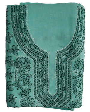 DRAVINAM Trends Women’s Cotton Unstitched Chikankari Suit Set with Dupatta & Bottom | Hand-Embroidered Lucknowi Dress Material | Premium Ethnic Wear for Women | Free Size (3-Piece)