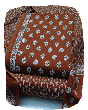 DRAVINAM Trends Jaipuri Print Cambric Cotton Unstitched Salwar Suit Dress Material for Women with Mulmul Cotton Dupatta