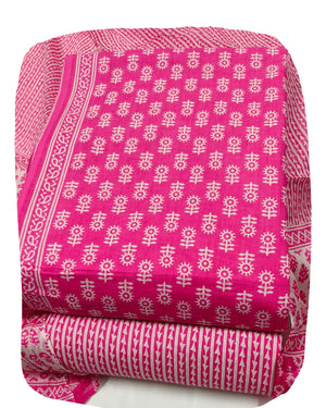 DRAVINAM Trends Jaipuri Print Cambric Cotton Unstitched Salwar Suit Dress Material for Women with Mulmul Cotton Dupatta