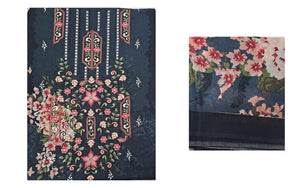 DRAVINAM Trends Unstitched Pakistani Print Embroidered Cotton Salwar Suit Dress Materials with Dupatta