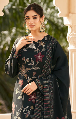 DRAVINAM Trends Women's Unstitched Salwar Suit Dress Material Pure Viscose Maslin Digital Print Embroidered Kameez Plain Unstitched Bottoms and Maslin Digital print Dupatta