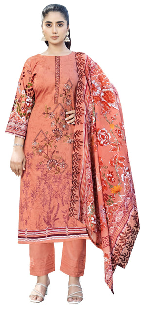 DRAVINAM Trends Women's Unstitched Salwar Suit Dress Material - Cotton Digital Printed Organza Embroidered Kameez II Unstitch Bottoms II Cotton Dupatta