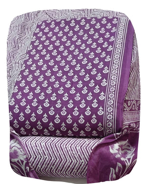 DRAVINAM Trends Jaipuri Print Cambric Cotton Unstitched Salwar Suit Dress Material for Women with Mulmul Cotton Dupatta