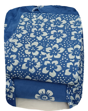 DRAVINAM Trends Unstitched Jaipuri Handmade Wax Batik Print Soft Cotton Dress Material with Dupatta