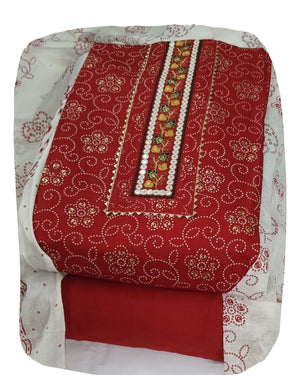 DRAVINAM Trends Women's Ethnic Pure Cotton Jaipuri Printed Unstitched Salwar Suit Dress Material with Dupatta