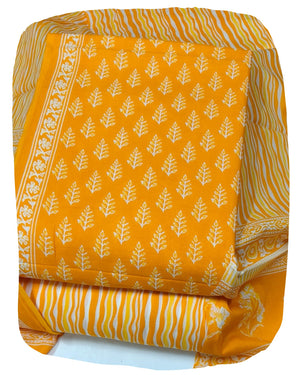 DRAVINAM Trends Jaipuri Print Cambric Cotton Unstitched Salwar Suit Dress Material for Women with Mulmul Cotton Dupatta