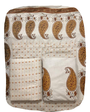 DRAVINAM Trends Jaipuri Print Cambric Cotton Unstitched Salwar Suit Dress Material for Women with Mulmul Cotton Dupatta