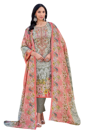 DRAVINAM Trends Kurti 2.50 mtrs, PURE COTTON DYED (2.7 m),PURE LAWN MULMUL DIGITAL PRINT VOIL DUP (2.25|Black