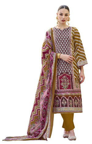 DRAVINAM Trends Kurti 2.50 mtrs, Pure Cotton (3 mtrs apx), Pure MAL MAL Cotton Dupatta Print (2.30|Black