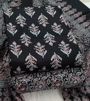 DRAVINAM Trends Jaipuri Print Cambric Cotton Unstitched Salwar Suit Dress Material for Women with Mulmul Cotton Dupatta