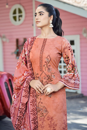 DRAVINAM Trends Women's Unstitched Salwar Suit Dress Material - Cotton Digital Printed Organza Embroidered Kameez II Unstitch Bottoms II Cotton Dupatta