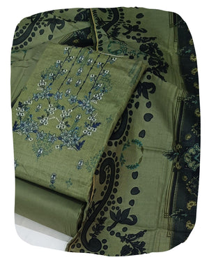 DRAVINAM Trends Women's Pure Cotton Unstitched Salwar Suit Dress Material Set | Pakistani Prints with Embroidery I Mulmul Dupatta