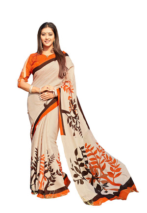 DRAVINAM Trends Women's Tussar Silk Printed Saree with Blouse Piece (SareeSRSha_10_Light Pink)