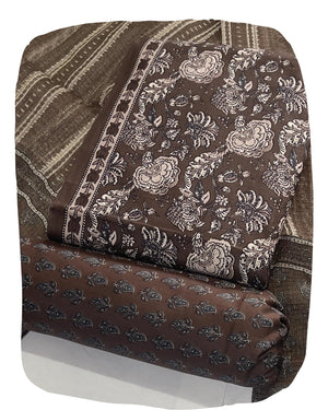 DRAVINAM Trends Jaipuri Printed Pure Cambric Unstitched Cotton Suit Dress Material with Kota Doriya Printed Dupatta