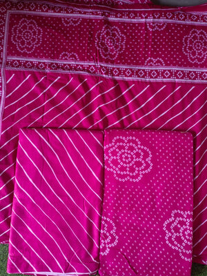 DRAVINAM Trends Jaipuri Print Cambric Cotton Unstitched Salwar Suit Dress Material for Women with Mulmul Cotton Dupatta
