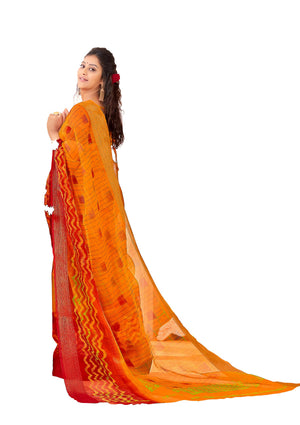 DRAVINAM Trends Women's Khadi Jute Silk Saree With Blouse Piece (WS_6_Multicolour)