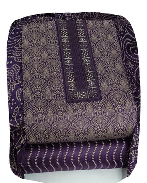 DRAVINAM Trends Women's Printed Embroidered and Hand Work Premium Cotton Jaipuri Unstitched Salwar Suit Dress Material with Mulmul Cotton Dupatta