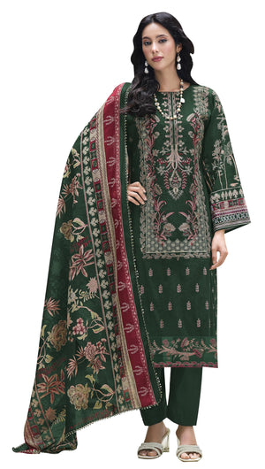 DRAVINAM Trends Women's Unstitched Cotton Salwar Suit Dress Material - Pure Cotton Heavy Embroidered Kameez II Unstitch Bottoms II Mal Mal Dupatta