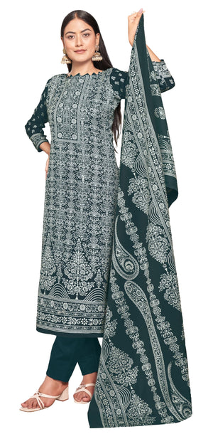 DRAVINAM Trends Women's Unstitched Winter Wear Kashmiri Kani Printed Heavy Woolen Pashmina Salwar Suit Dress Material with Digital Printed Printed Shawl Dupatta