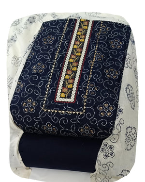DRAVINAM Trends Women's Ethnic Pure Cotton Jaipuri Printed Unstitched Salwar Suit Dress Material with Dupatta
