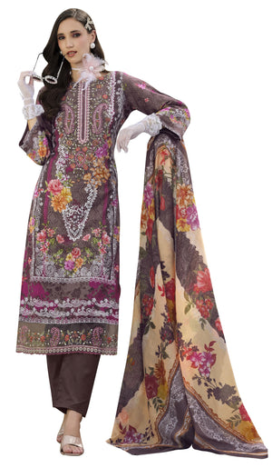 DRAVINAM Trends Kurti 2.50 mtrs,Soft Cotton Salwar(3 mtrs apx),Soft Cotton Mal mal dupatta(2.30 mtr) Unstitched Material Embroided|Yellow