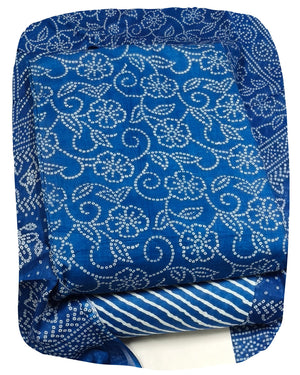 DRAVINAM Trends Jaipuri Print Cambric Cotton Unstitched Salwar Suit Dress Material for Women with Mulmul Cotton Dupatta