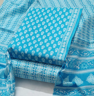 DRAVINAM Trends Jaipuri Print Cambric Cotton Unstitched Salwar Suit Dress Material for Women with Mulmul Cotton Dupatta